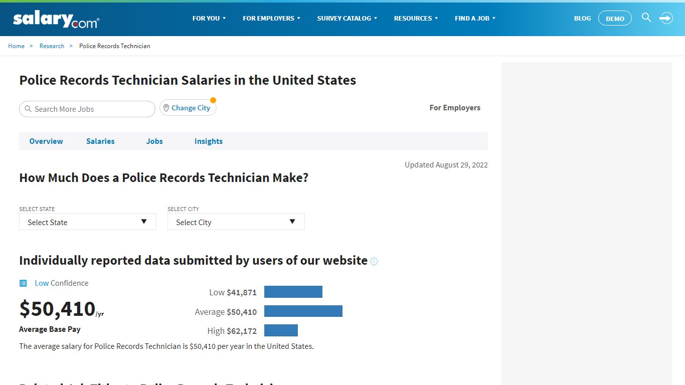 Police Records Technician Salary | Salary.com